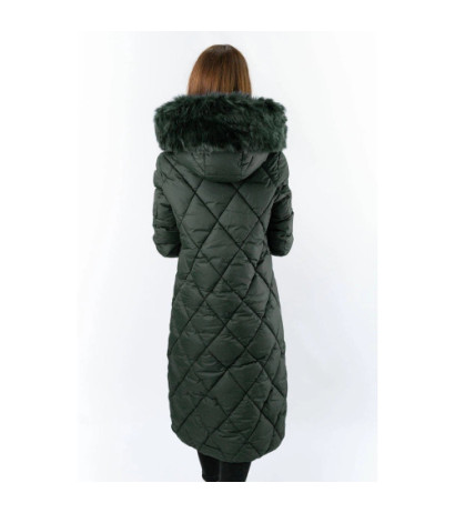 LONG WINTER HOODED JACKET BLACK (7688BIG) striukė