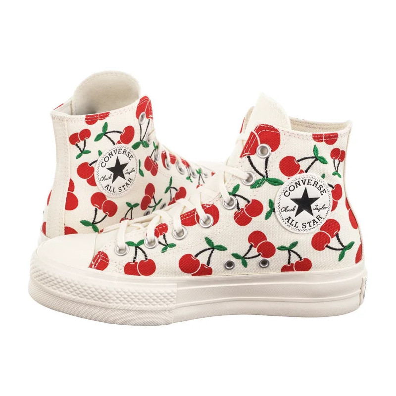 Converse CTAS Lift HI Egret/Red/Green A08096C (CO739-a) apavi