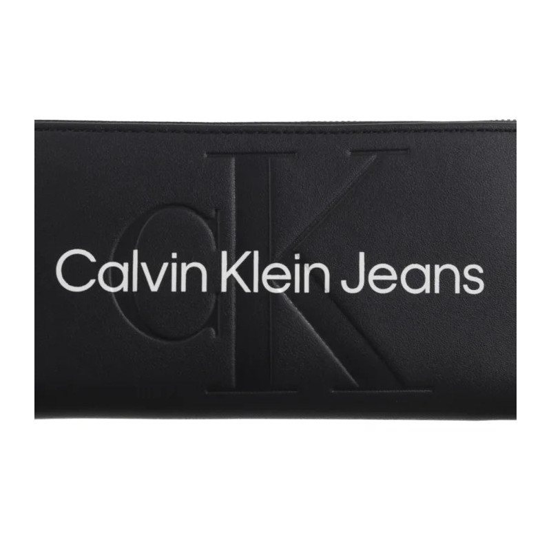 Calvin Klein Sculpted Mono Zip Around Mono Black/White K60K607634 01R (CK120-f) käekott