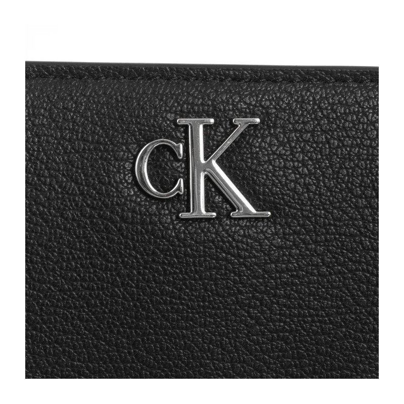 Calvin Klein Minimal Monogram Med Zip Around Black K60K612740 BEH (CK614-a) handbag