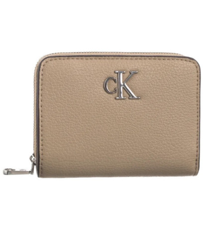 Calvin Klein Minimal Monogram Med Zip Around Crockery K60K612740 PBF (CK614-b) handbag