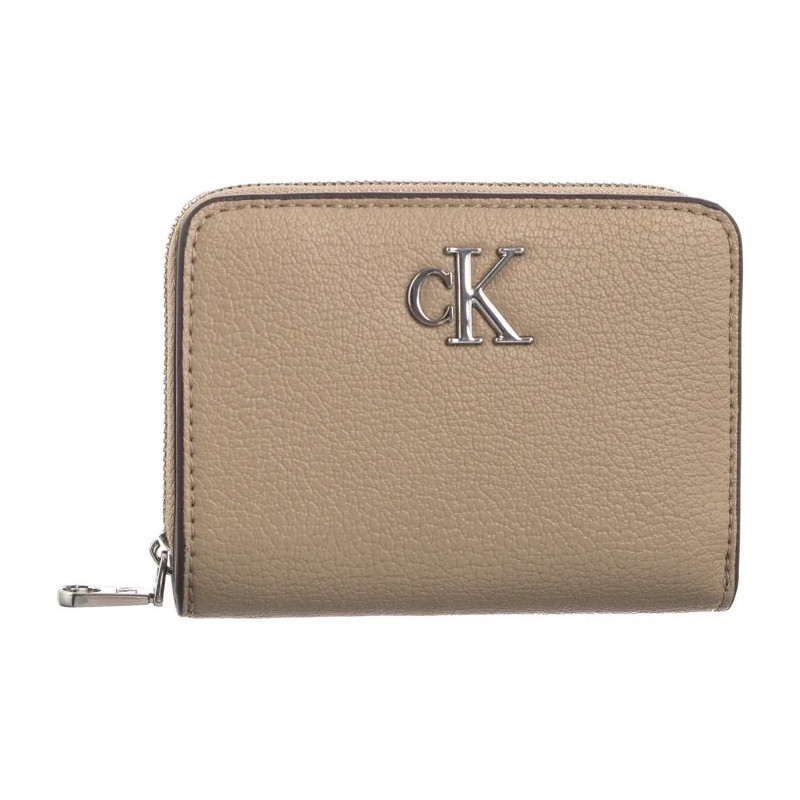 Calvin Klein Minimal Monogram Med Zip Around Crockery K60K612740 PBF (CK614-b) handbag