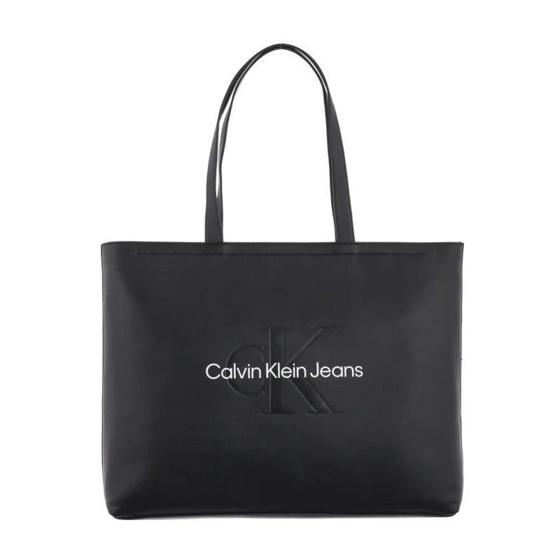 Calvin Klein Sculpted Slim Tote34 Mono Black/Neutral K60K612222 01R (CK618-a) handbag