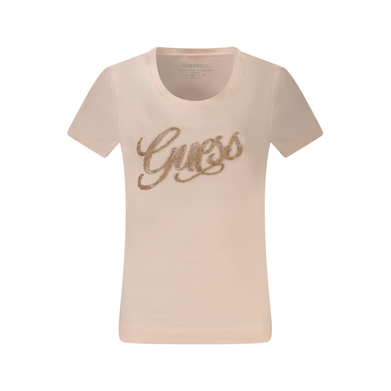 Guess jeans marškinėliai W4GI30J1314 Rožinė