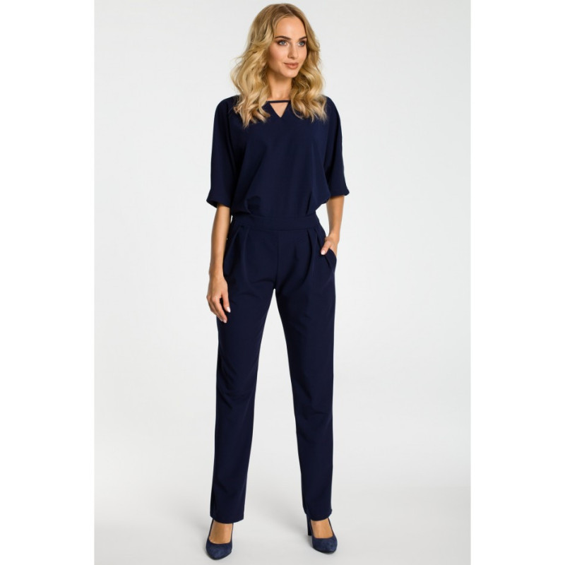 M334 Jumpsuit with loose top - navy blue