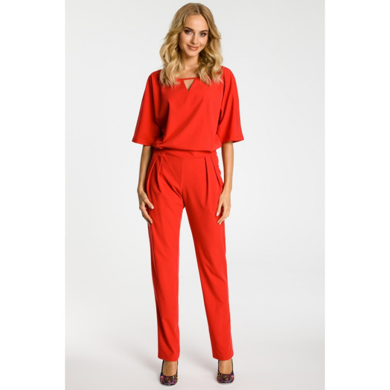 M334 Jumpsuit with loose top - red