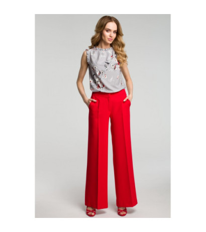 M378 Pants with wide legs - red