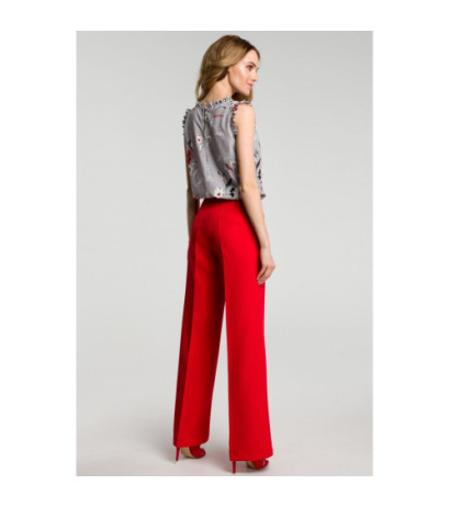 M378 Pants with wide legs - red