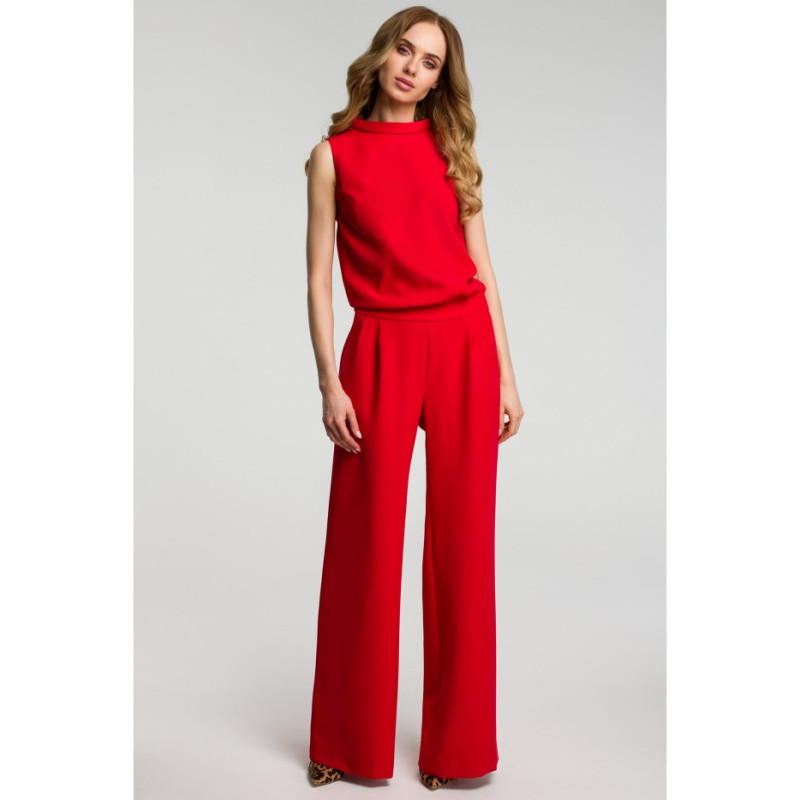 M382 Sleeveless jumpsuit - red