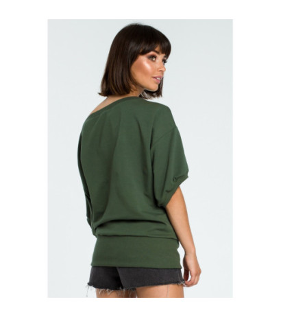 B079 Oversize sweatshirt with kimono sleeves - military-green