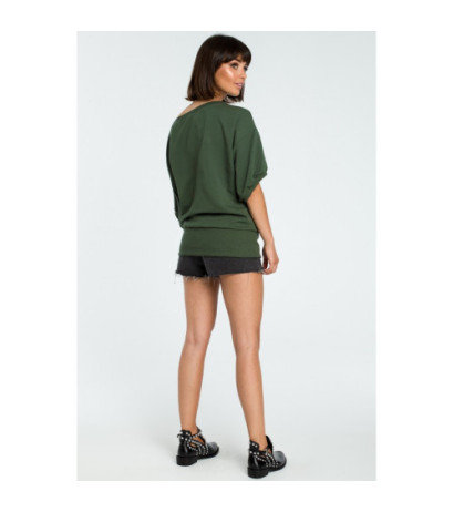 B079 Oversize sweatshirt with kimono sleeves - military-green