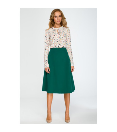 S133 Flared midi skirt - green