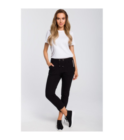 M411 7/8 length cigarette pants - black