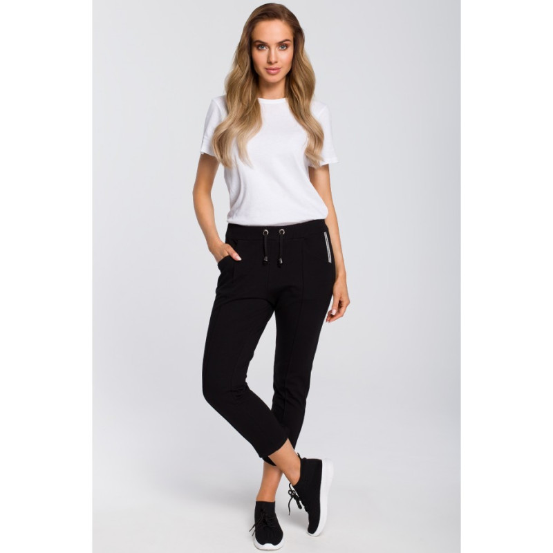 M411 7/8 length cigarette pants - black