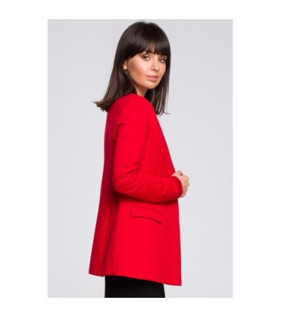 B102 Unbuttoned knitted jacket - red