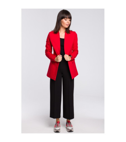 B102 Unbuttoned knitted jacket - red