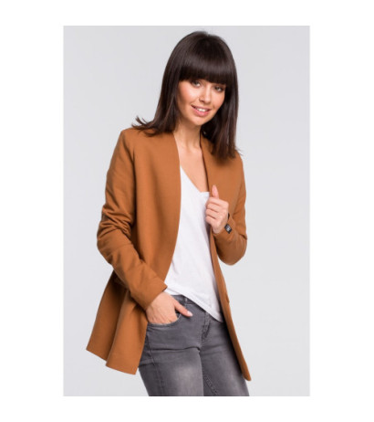 B102 Unbuttoned knitted jacket - caramel