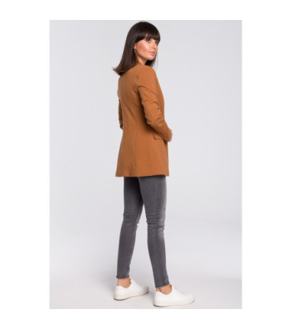 B102 Unbuttoned knitted jacket - caramel