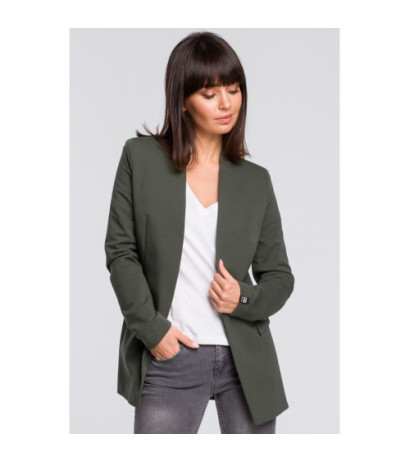 B102 Unbuttoned knitted jacket - military-green