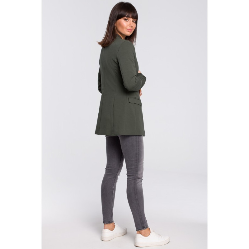 B102 Unbuttoned knitted jacket - military-green