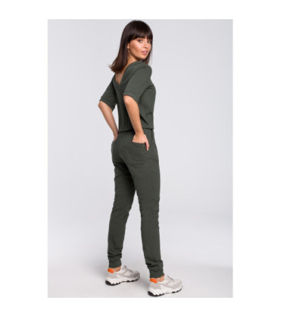 B104 Jumpsuit with back neckline - military-green