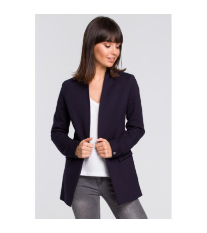 B102 Unbuttoned knitted jacket - navy blue