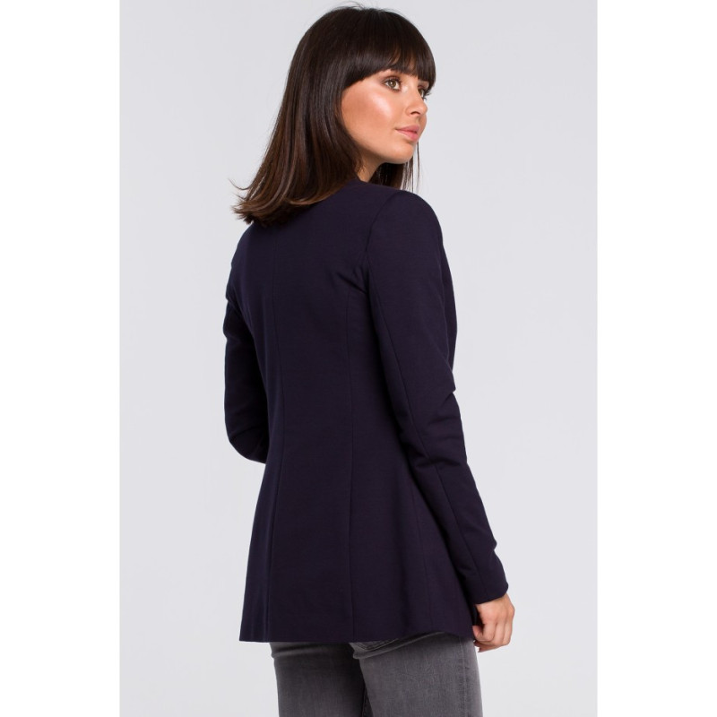 B102 Unbuttoned knitted jacket - navy blue