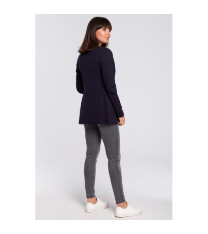 B102 Unbuttoned knitted jacket - navy blue