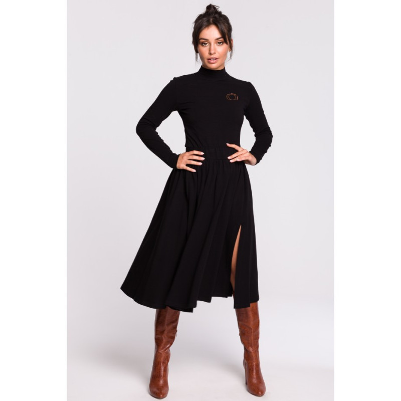 B130 Midi flared skirt - black