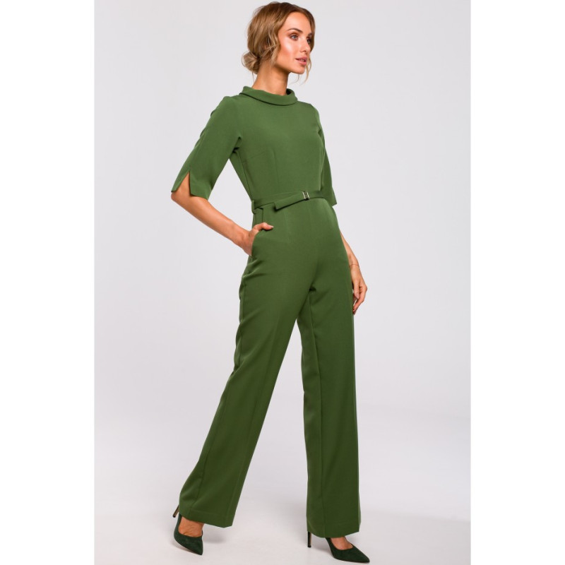 M463 Jumpsuit with stand-up collar - green