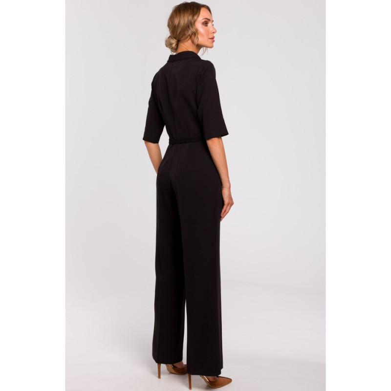 M463 Jumpsuit with stand-up collar - black