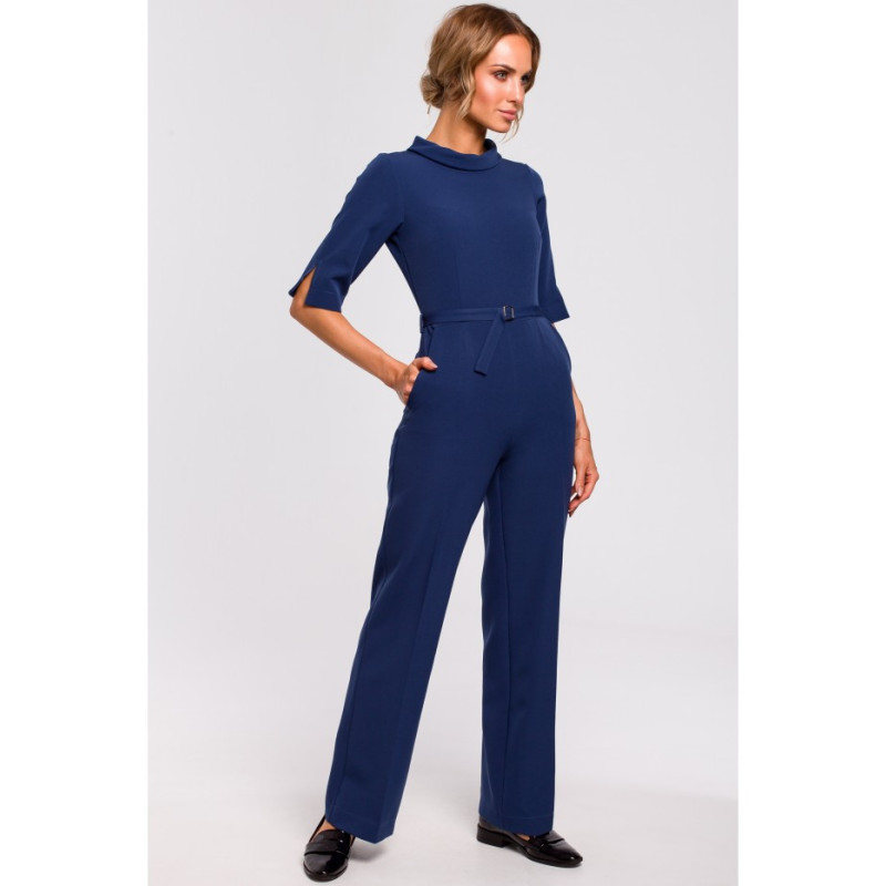 M463 Jumpsuit with stand-up collar - navy blue