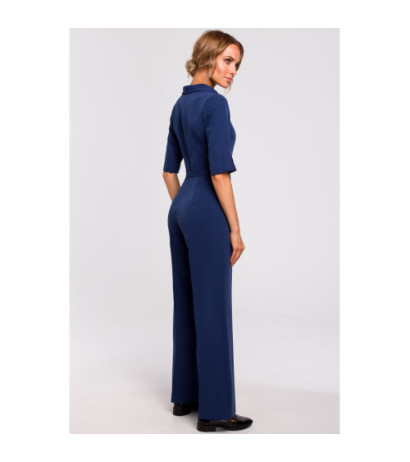 M463 Jumpsuit with stand-up collar - navy blue