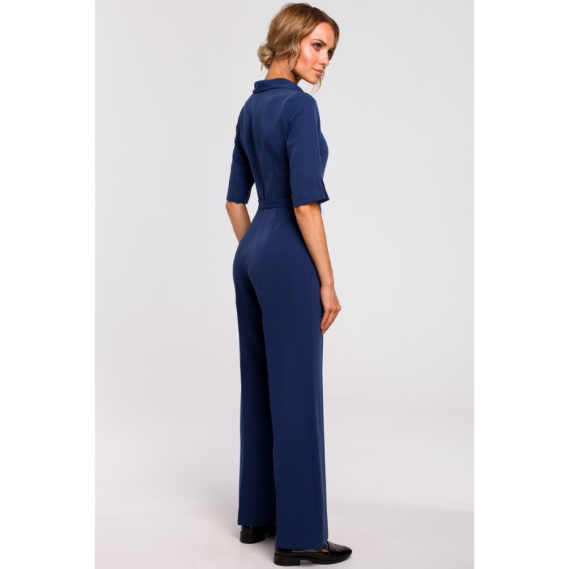 M463 Jumpsuit with stand-up collar - navy blue