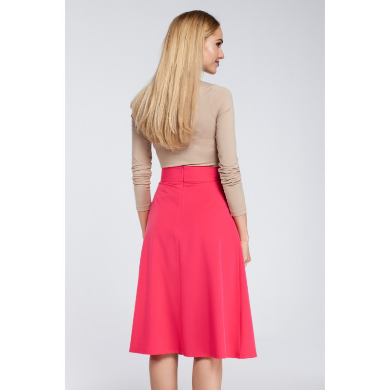 M302 Midi skirt with pleats and pockets - pink