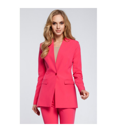 M304 Stylish elegant button-up jacket - pink