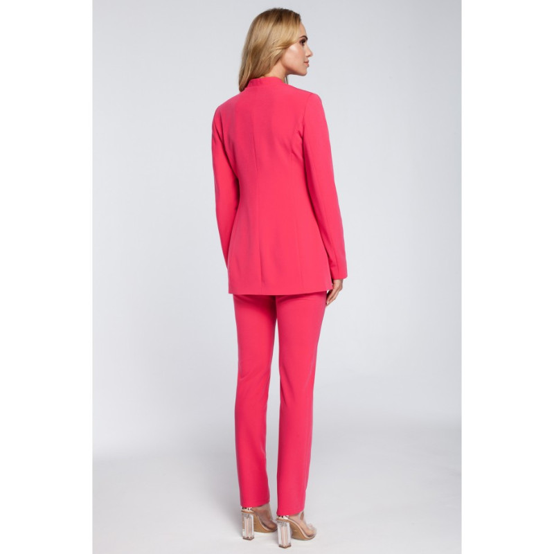 M304 Stylish elegant button-up jacket - pink