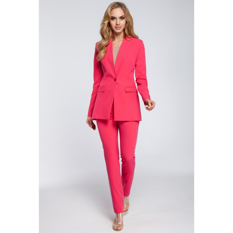 M304 Stylish elegant button-up jacket - pink