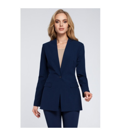 M304 Stylish elegant button-up jacket - navy blue