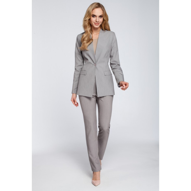 M304 Stylish elegant button-up jacket - gray