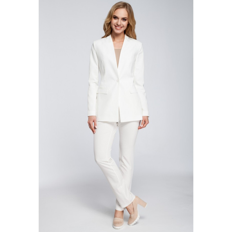 M304 Stylish elegant button-up jacket - ecru