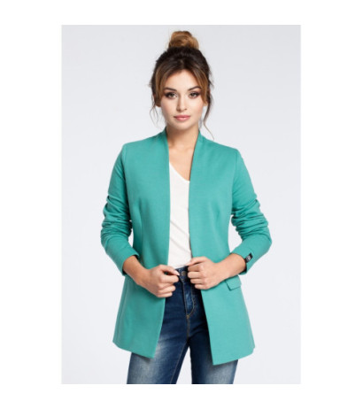 B030 Knitted unbuttoned jacket - green