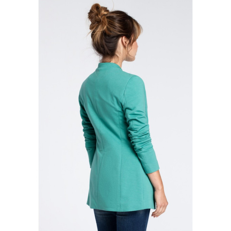 B030 Knitted unbuttoned jacket - green