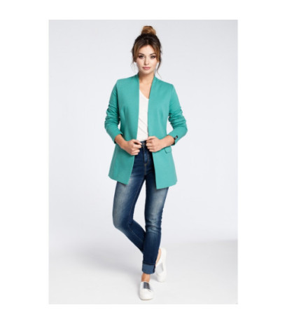 B030 Knitted unbuttoned jacket - green