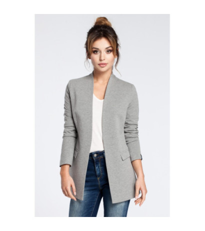 B030 Knitted unbuttoned jacket - gray