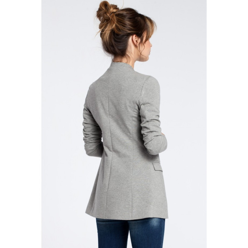 B030 Knitted unbuttoned jacket - gray