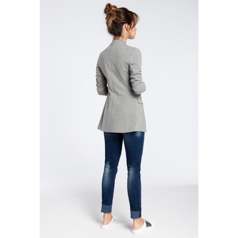 B030 Knitted unbuttoned jacket - gray