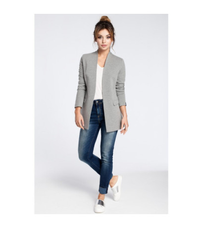 B030 Knitted unbuttoned jacket - gray