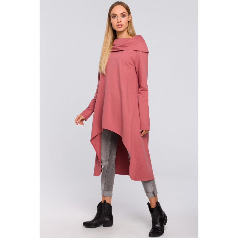 M477 Tunic with wide collar - Indian pink