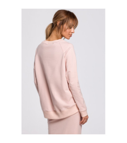 M492 Sweatshirt with buckles and stripes - candy pink